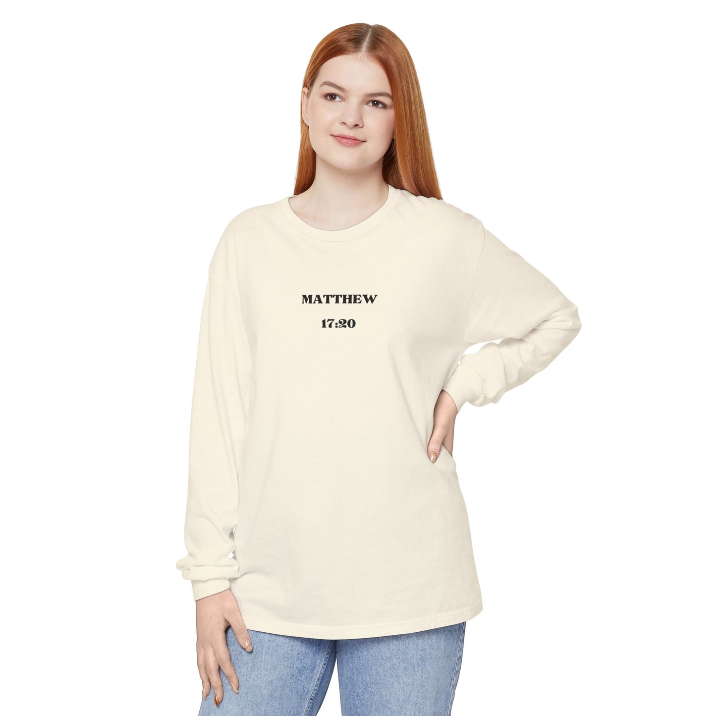 Let Your Light Shine Long Sleeve Tee (Matthew 17:20)