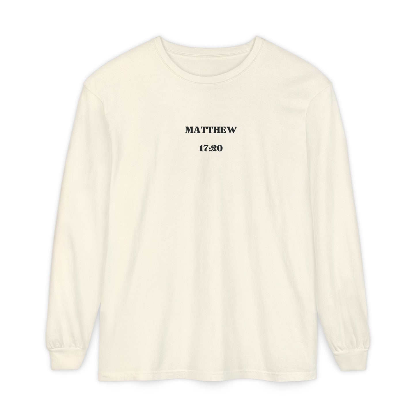 Let Your Light Shine Long Sleeve Tee (Matthew 17:20)
