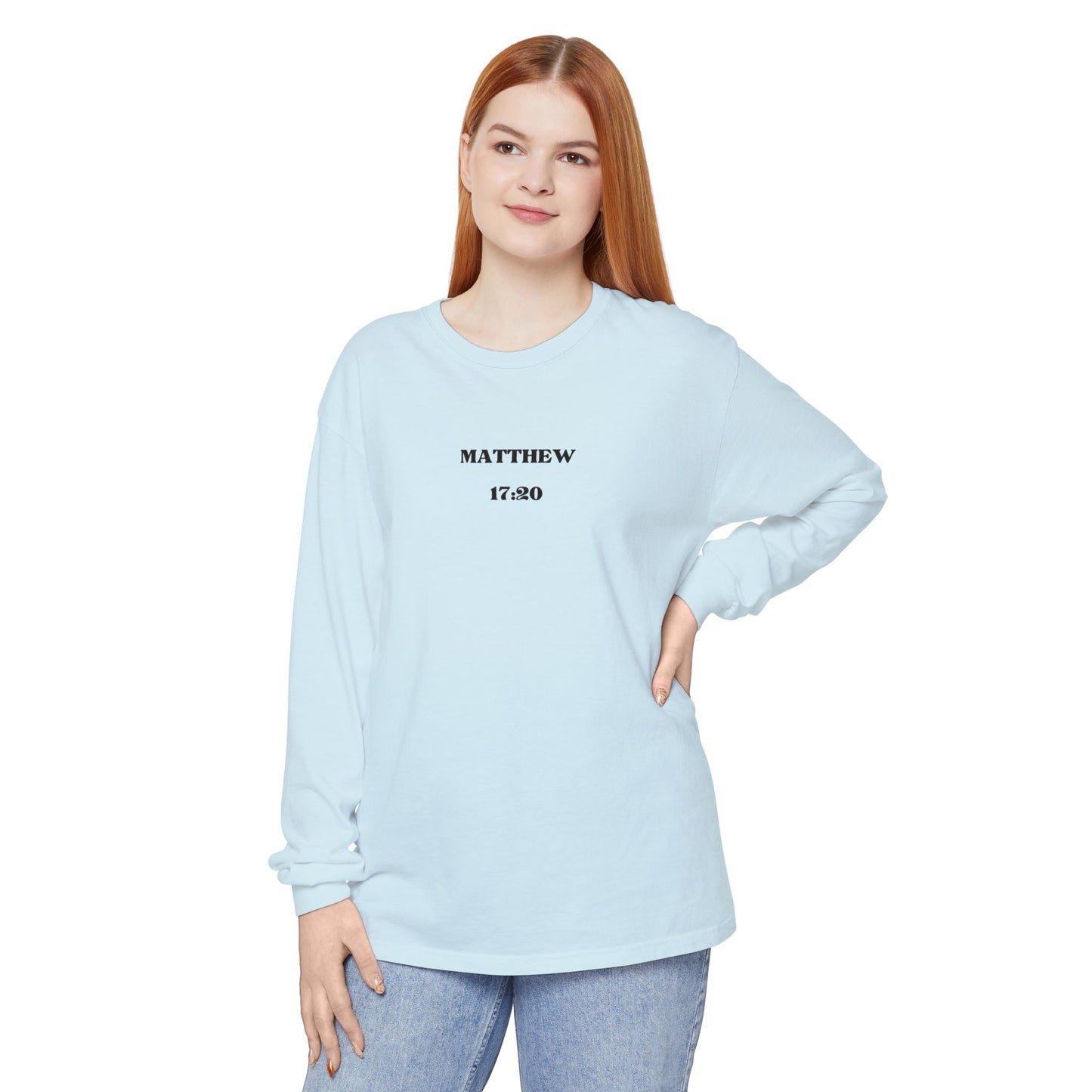 Let Your Light Shine Long Sleeve Tee (Matthew 17:20)