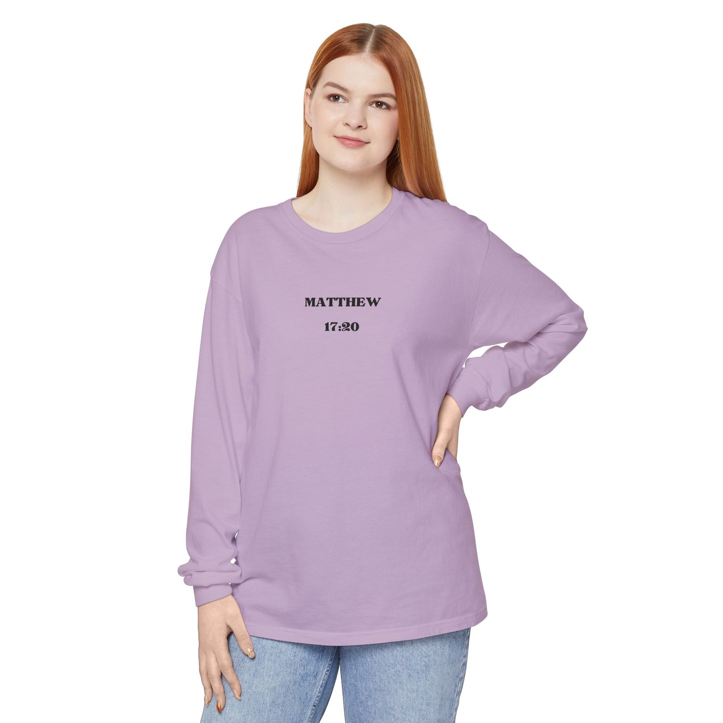 Let Your Light Shine Long Sleeve Tee (Matthew 17:20)