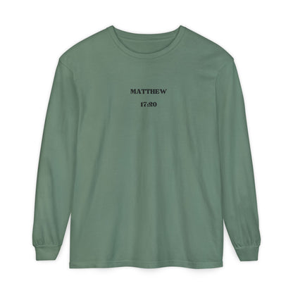 Let Your Light Shine Long Sleeve Tee (Matthew 17:20)