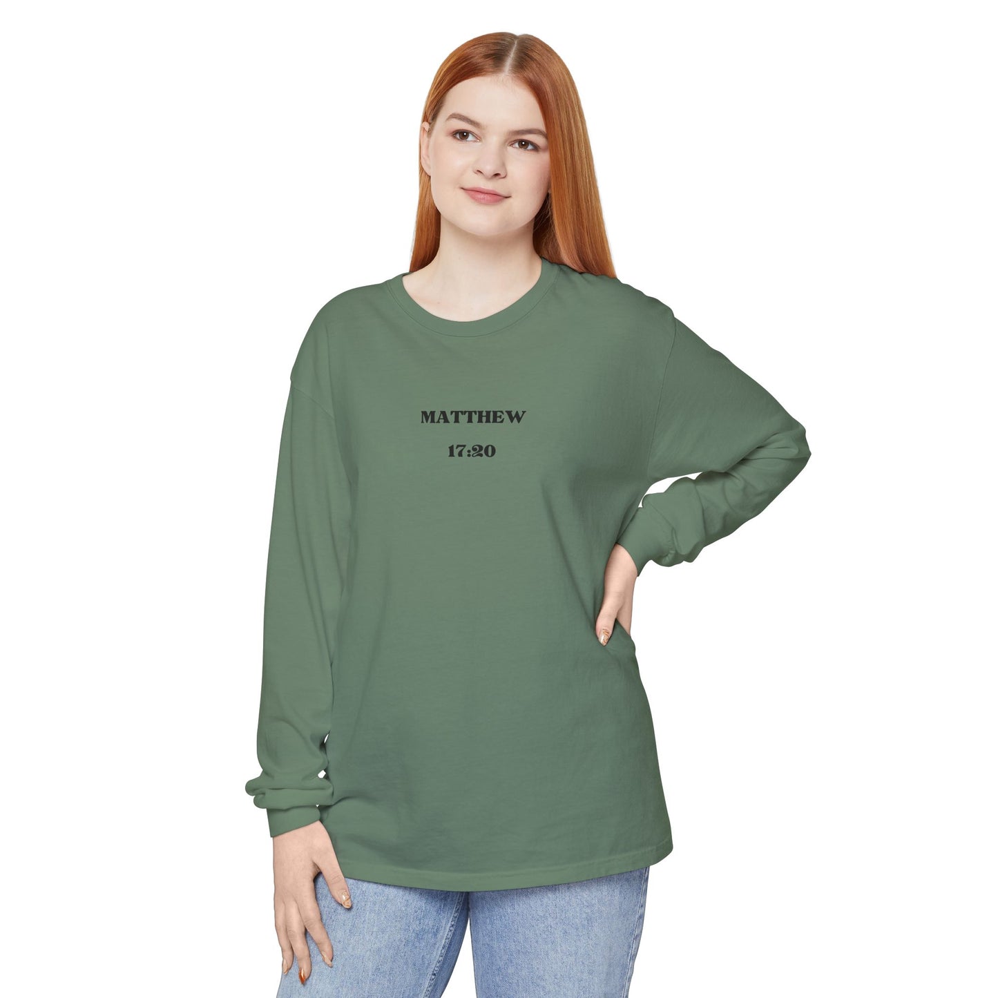 Let Your Light Shine Long Sleeve Tee (Matthew 17:20)