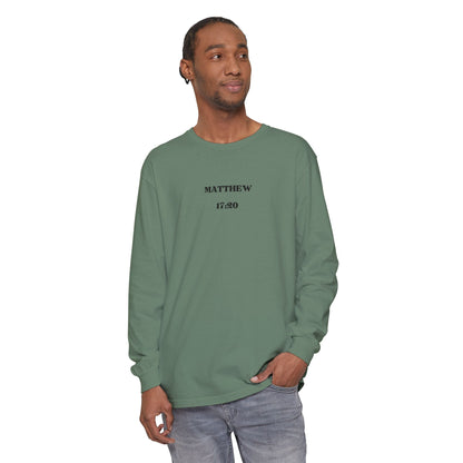 Let Your Light Shine Long Sleeve Tee (Matthew 17:20)