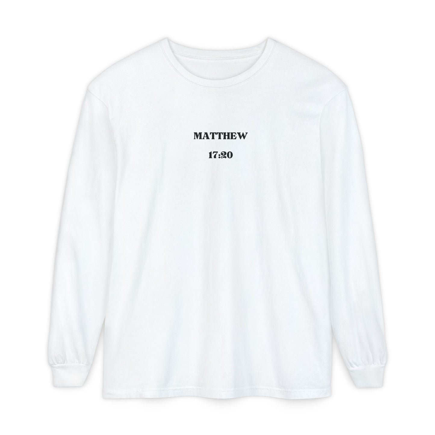 Let Your Light Shine Long Sleeve Tee (Matthew 17:20)