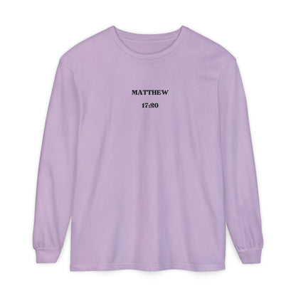 Let Your Light Shine Long Sleeve Tee (Matthew 17:20)