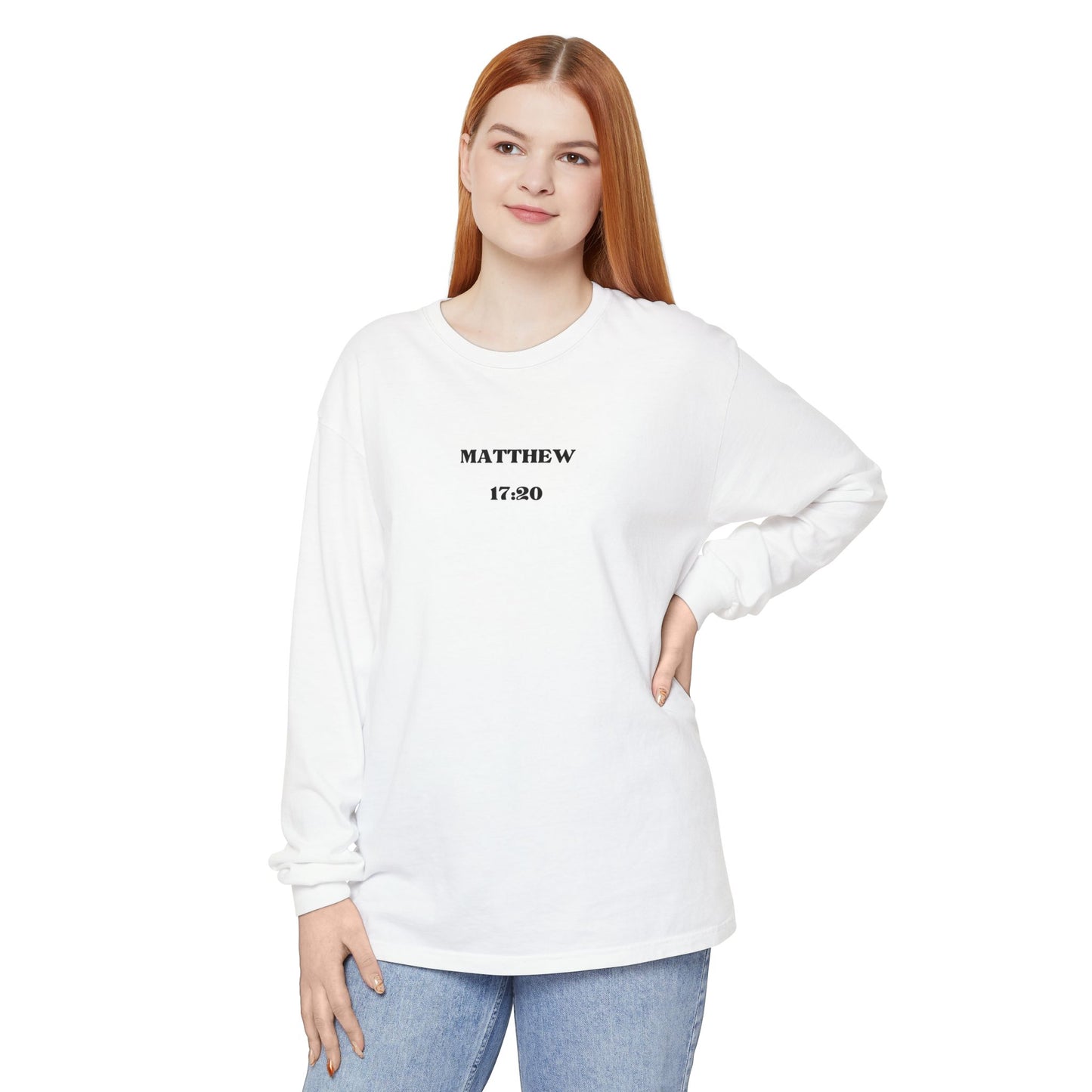 Let Your Light Shine Long Sleeve Tee (Matthew 17:20)
