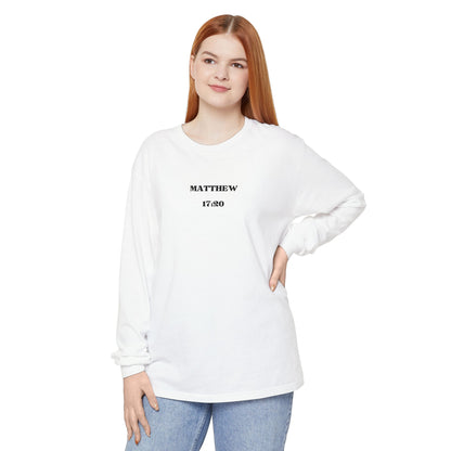 Let Your Light Shine Long Sleeve Tee (Matthew 17:20)
