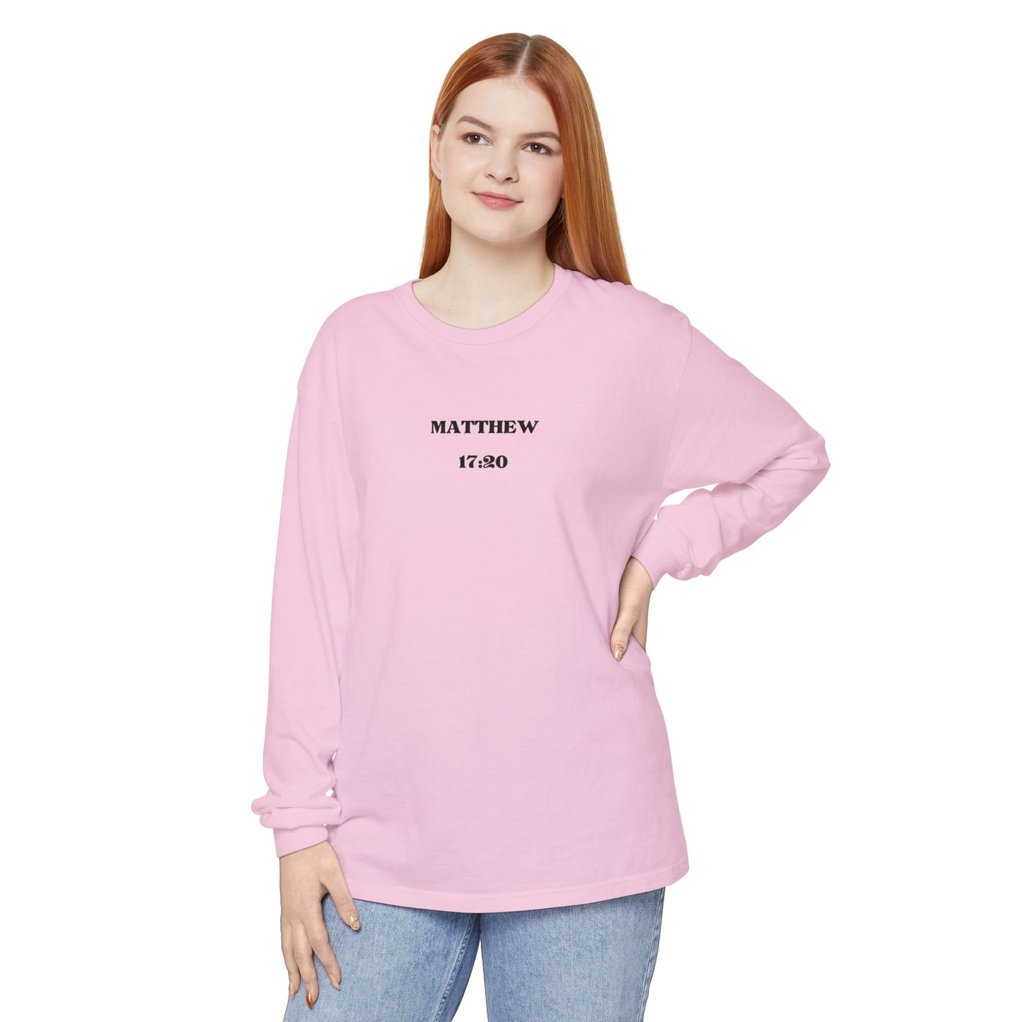 Let Your Light Shine Long Sleeve Tee (Matthew 17:20)
